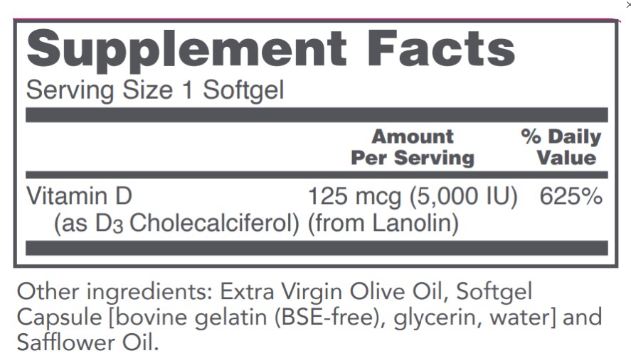 Vitamin D 5,000iu
